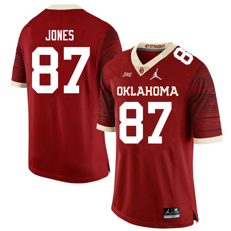 Oklahoma Sooners #87 Spencer Jones Jordan Brand Limited College Football Jerseys Sale-Crimson
